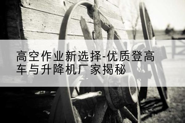 平南登高车厂家-高空作业新选择-优质登高车与升降机厂家揭秘